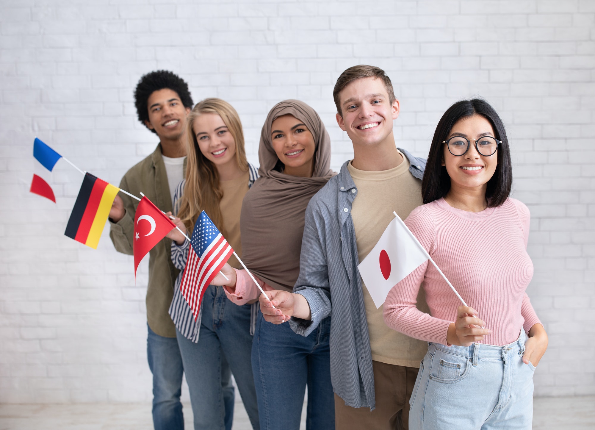 Exchange students and language school for different people